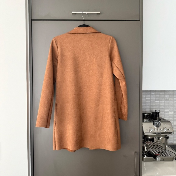 Faux Suede Brown Jacket w/Pockets - Picture 8 of 12